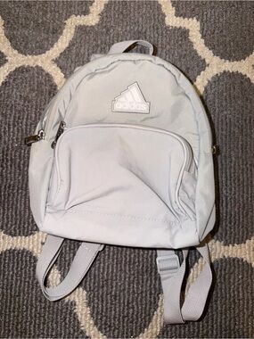Adidas Small Light Gray Mini Backpack